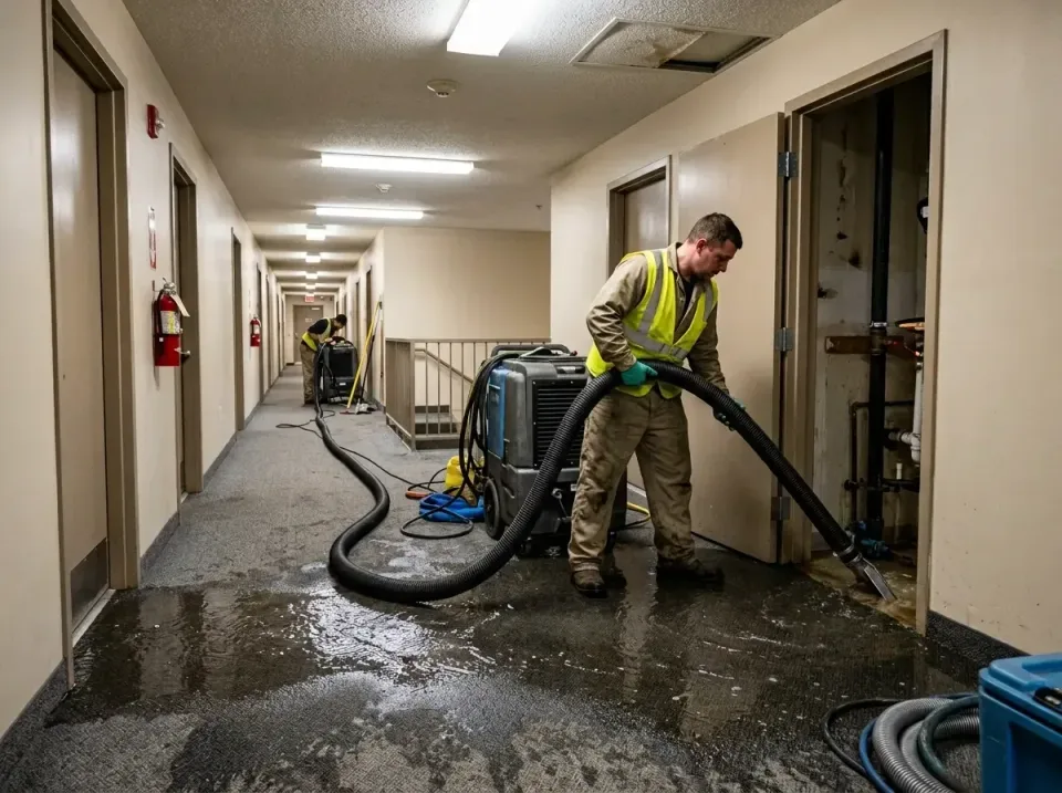 multi-unit-apartment-hallway-f-005 — frequently asked questions, Emergency Burst Pipe Water Extraction & Removal in Boothwyn…